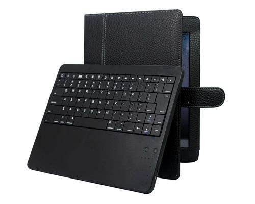 Genuine Leather Bluetooth Wireless Keyboard w/ Protective Case for Apple iPad 2 and the new iPad 3