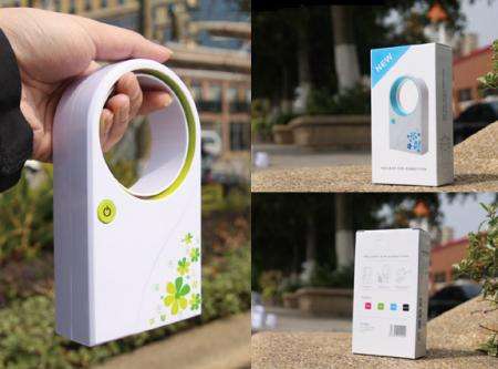No Leaf Air-Condition Bladeless Fan, Mini Portable Refrigeration ...