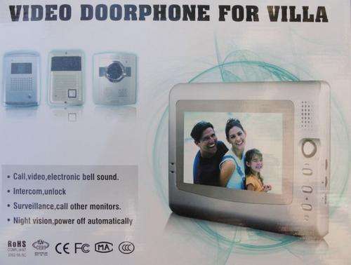 Colour Door Video Intercom Doorbell System with 7" Screen Monitor and Night vision