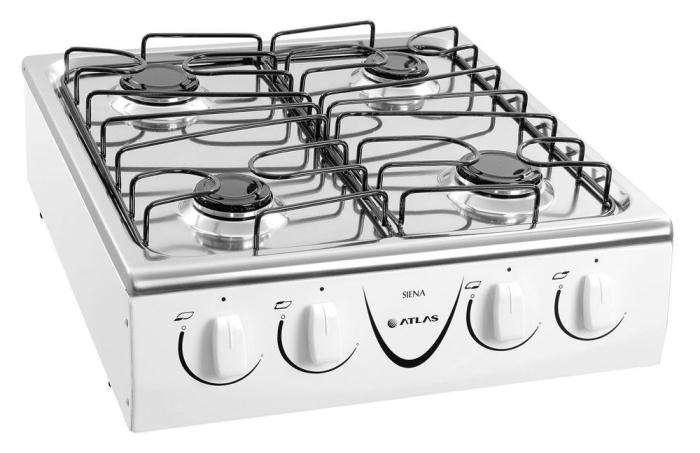 4 Burner Compact Gas Stove Cooktop  - Stainless Steel Table