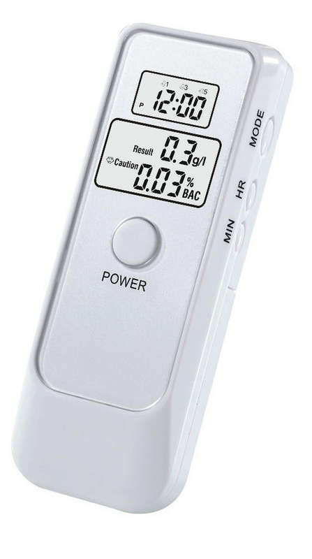 Digital Dual LCD Alcohol Breathalyzer Breath Tester with LCD Clock