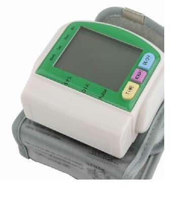 Wrist Digital Electronic Blood Pressure Monitor + Heart Rate Meter