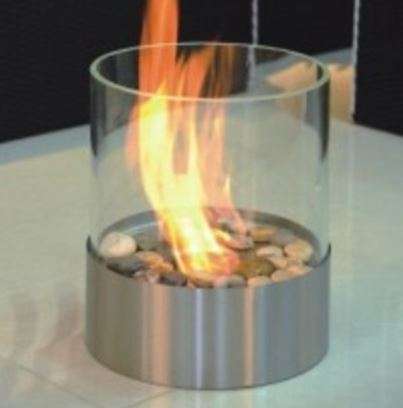 Glass Ethanol Biofire Fireplace (Stainless steel Frame)