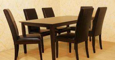 Dining Room Table and Chairs Set (6 Seter) Beautiful Cuppocino colour