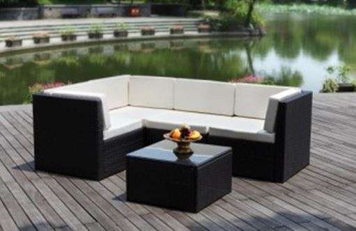 Vegas Five Piece Outdoor Wicker Sectional Living sofa Set