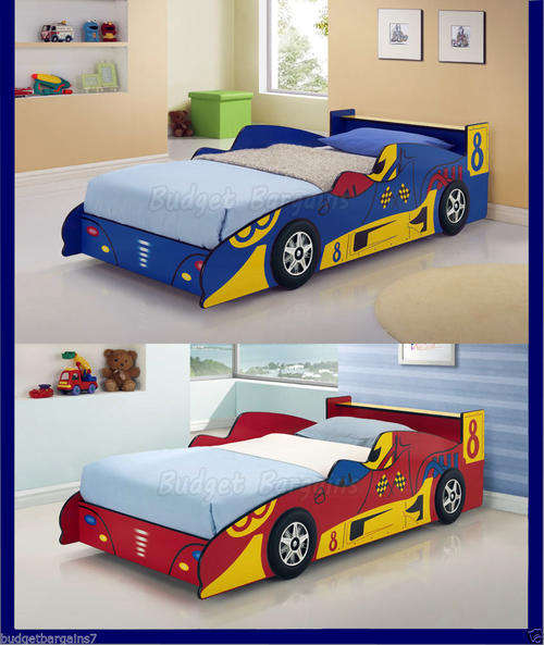 Kids/Children  Race Car Bed Single (Available in Black, Blue and Red)