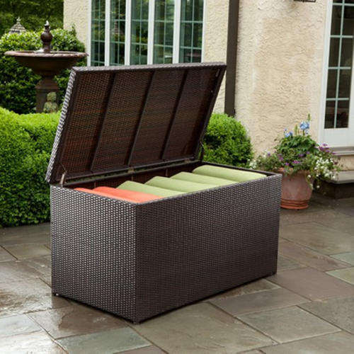 Hazlo Outdoor Rattan Stroage Ottoman