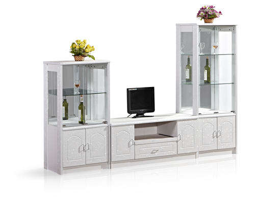 Hazlo Modern white living room lounge cabinet  unit