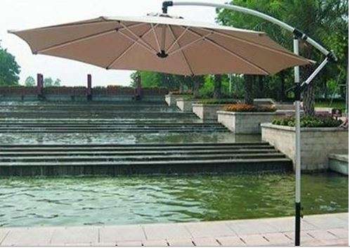 Outdoor Cantilever Umbrella and Aluminum Pole