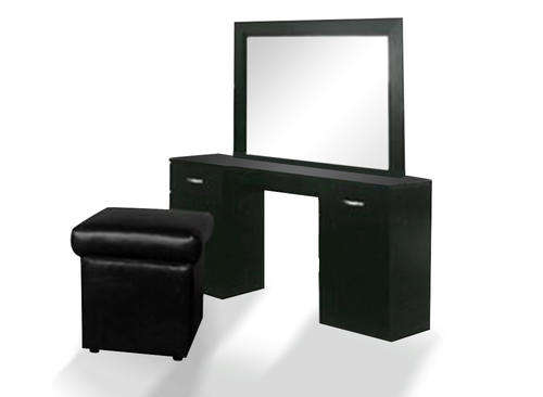 Mirrored Bedroom Dressing table with stool and drawers