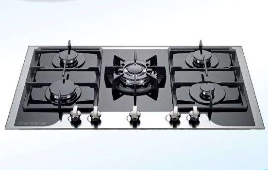 5 burners Gas Hob Cooktop  - Tempered Glass Top with Automatic ignition