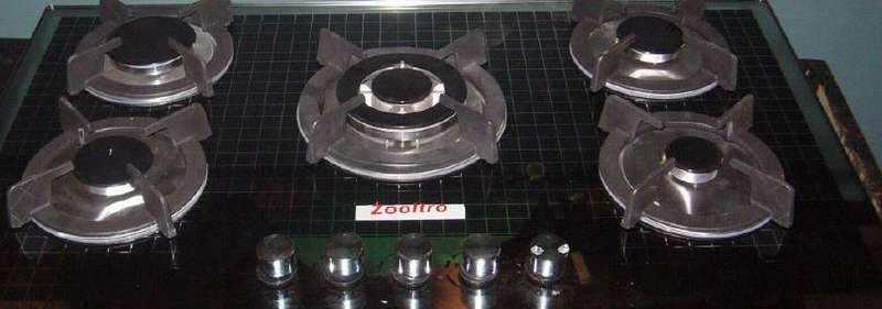 5 burners Gas Hob Cooktop  - Tempered Glass Top with Automatic ignition