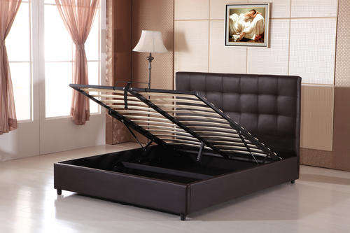 Hazlo Viena Faux Leather Bed Base with Ottoman storage (Double, Queen and King Available)