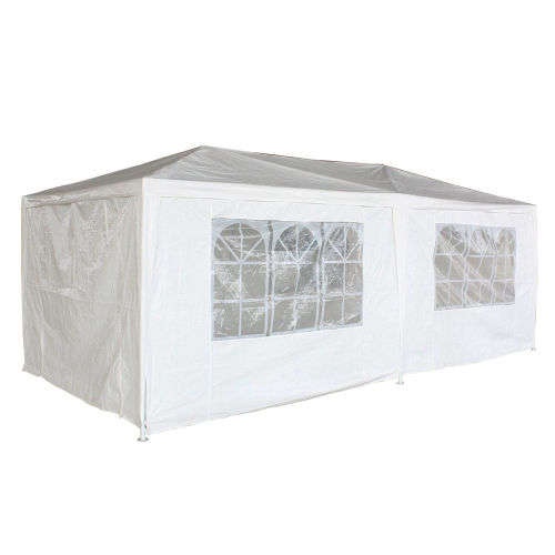 3 x 6m Gazebo Folding Tent Marquee with Side Walls - Blue [SECOND HAND]