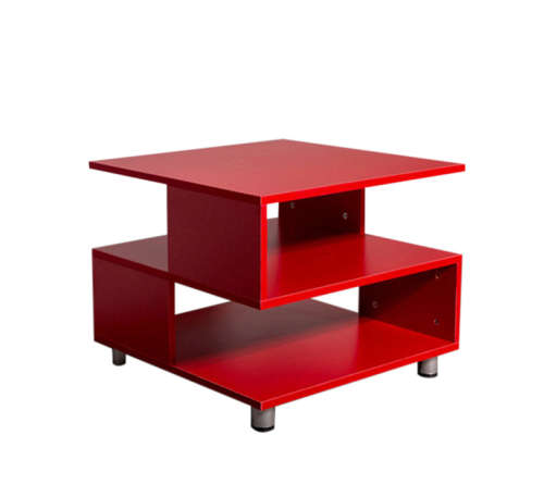 Hazlo Attractive Modern Square Coffee Table (Red or White)