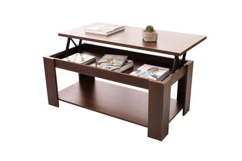 Hazlo Lift Top Coffee Table (Modern design) - Walnut