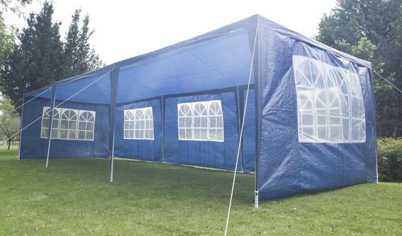 Hazlo 3 x 9m Gazebo Folding Tent Marquee w/ Side Walls for Functions, Weddings, Events, Picnics