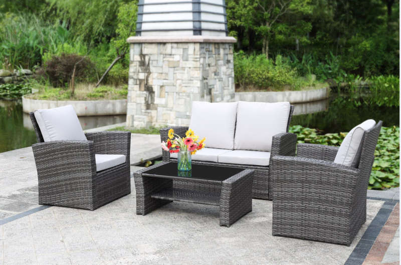 Hazlo Outdoor Furniture Living Sofa Patio Dining Set