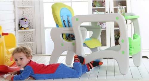 Multi-function Baby High Chair and Table (adjusTable) 6 Months to 36 Months Second hand - Blue