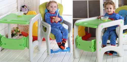 Multi-function Baby High Chair and Table (adjusTable) 6 Months to 36 Months Second hand - Blue