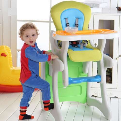 Multi-function Baby High Chair and Table (adjusTable) 6 Months to 36 Months Second hand - Blue