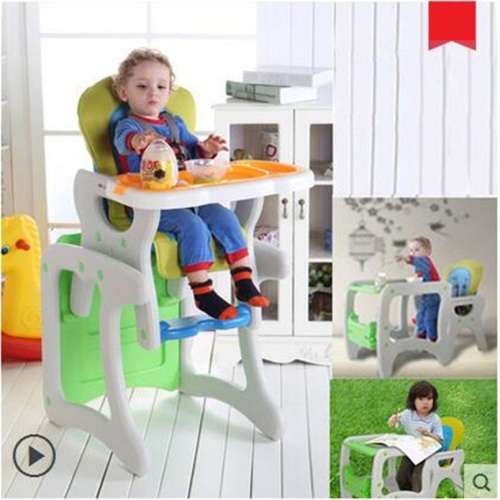 Multi-function Baby High Chair and Table (adjusTable) 6 Months to 36 Months Second hand - Blue
