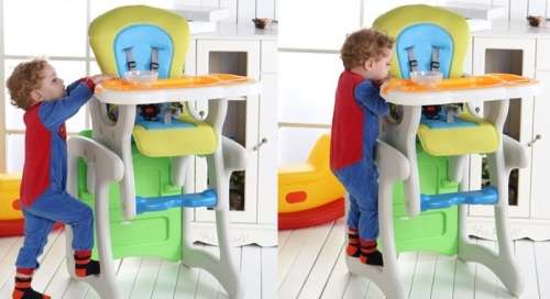 Multi-function Baby High Chair and Table (adjusTable) 6 Months to 36 Months Second hand - Blue