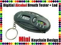 Mini Digital Alcohol Breathalyzer Breath Tester with led flashlight