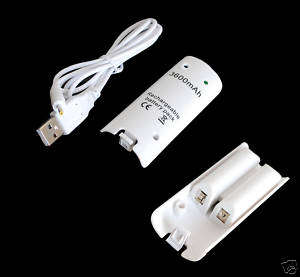 Nintendo Wii 3600mAh Rechargeable Battery Pack for wii Remote (BRAND NEW)