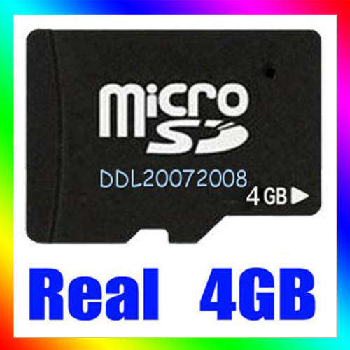 4GB Micro SD HC Memory card (SDHC) Class 4  with Adapter + Brand New