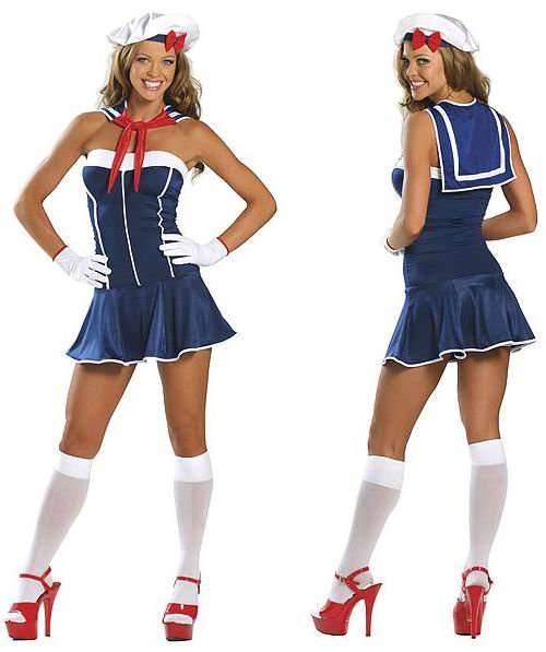 Attractive Sailors at sea costume for women