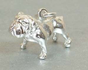 STERLING SILVER BRITISH BULL DOG CHARM