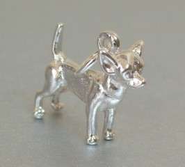 STERLING SILVER CHIHUAHUA DOG CHARM