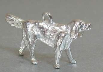 STERLING SILVER IRISH SETTER DOG CHARM