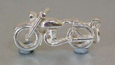 STERLING SILVER MOTORBIKE CHARM