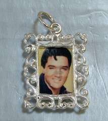 STERLING SILVER ELVIS PHOTO FRAME CHARM