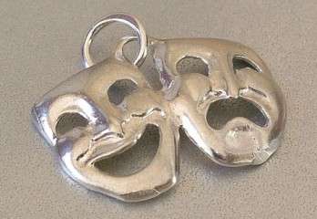 STERLING SILVER THEATRE MASK CHARM