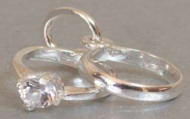 STERLING SILVER WEDDING & ENGAGEMENT RINGS CHARM