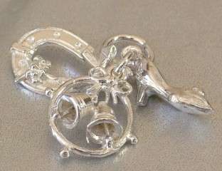 STERLING SILVER 3 PIECE WEDDING CHARM
