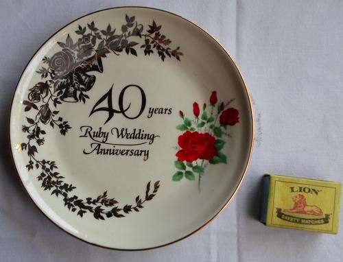 40th Wedding Anniversary plate