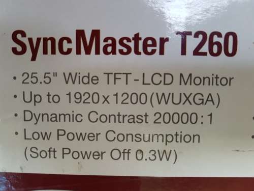 Samsung 26" Monitor, triple input, T260 Syncmaster (REDUCED)!!