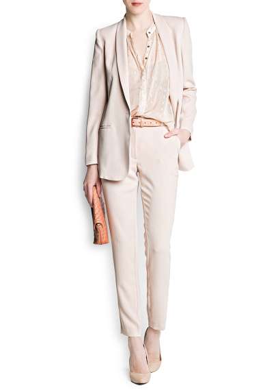 ** Mango Suit Slim Leg Trousers**