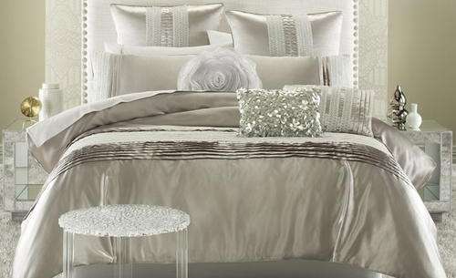 **Beautifully Draped Satin Duvet Cover Set (Super King -3 Piece)**