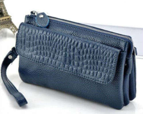 **FREE DELIVERY: Genuine Leather Purses (Dark Navy Blue)**