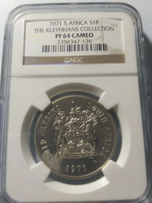 1971 PF64 Cameo Silver R1 graded by NGC.