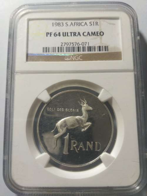 1983 PF64 Ultra Cameo Silver R1 graded by NGC.