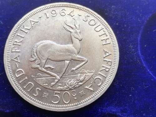 1964 Prooflike 50c crown with a crazy R1 start.