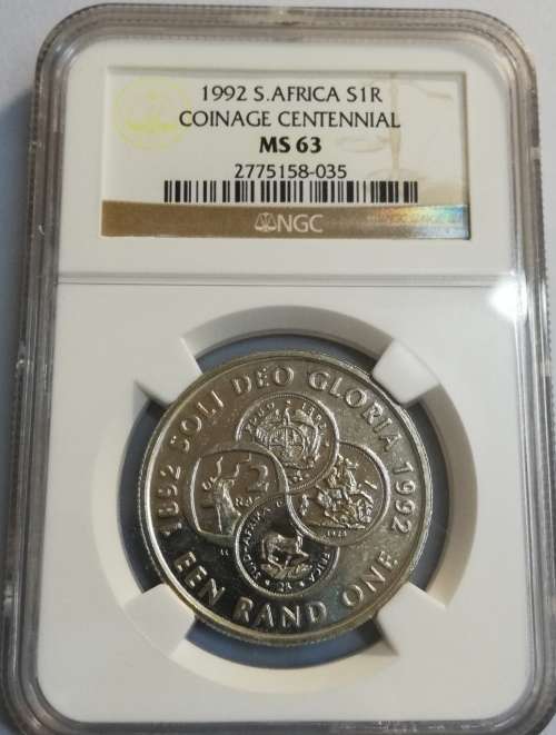 1992 NGC MS63 Silver R1 Coinage centennial