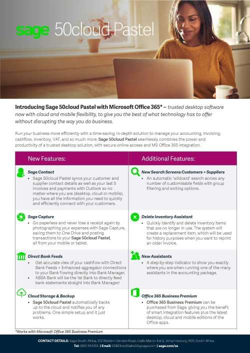 Sage 50cloud Pastel Xpress Accounting (1x User-Unlimited Companies)