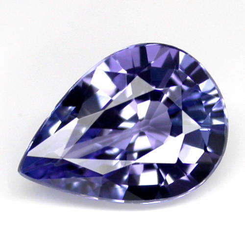 CERTIFIED 1.30ct NATURAL TANZANITE - PEAR - Intense VIOLET Blue - VALUE R18730